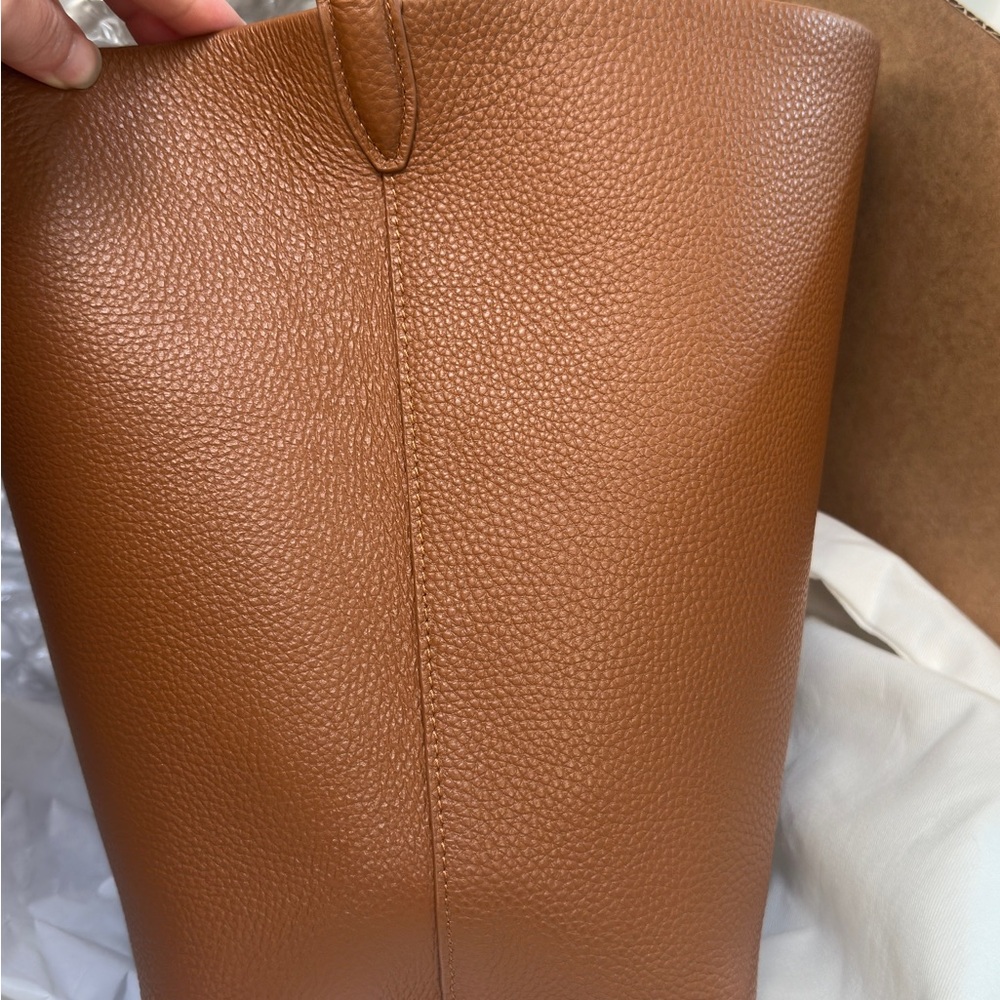 The Row Brown Leather Shoulder Bag - Picture 8 of 15